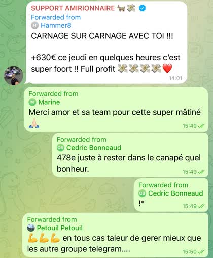 Témoignage reçu par message
