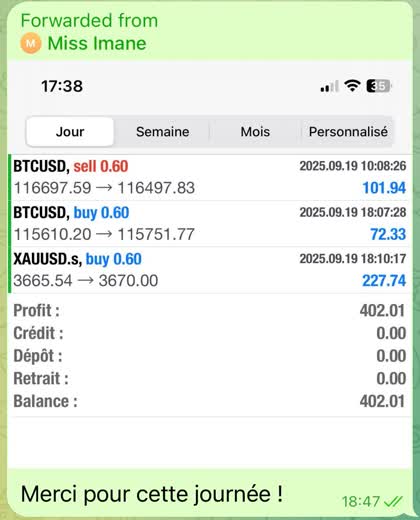 Témoignage reçu par message