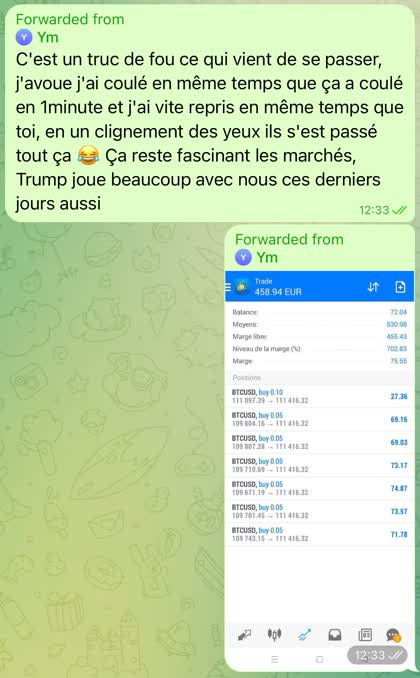 Témoignage reçu par message